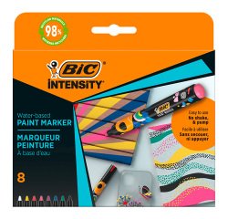 Marqueur peinture Bic Intensity couleurs vives - Pochette de 8