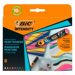 Marqueur peinture Bic Intensity couleurs vives - Pochette de 8