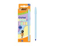 Bolígrafo Bic Cristal Pastel con punta de tapa 1 mm Escritura media - Bolsillo de 5