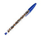 Stylo bille Bic Cristal Léopard à capuchon pointe 1 mm - écriture moyenne - Pochette de 20
