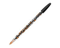 Stylo bille Bic Cristal Léopard à capuchon pointe 1 mm - écriture moyenne - Pochette de 20