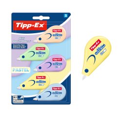 Droge corrector Tipp-Ex Mini Pocket Mouse pastel - breedte 5 mm - lengte 6 m - Blister van 5
