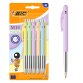 Ballpoint pen Bic M10 Pastel retractable 1 mm point - medium writing - Pack of 10
