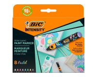 Marqueur peinture Bic Intensity couleurs pastel - Pochette de 8
