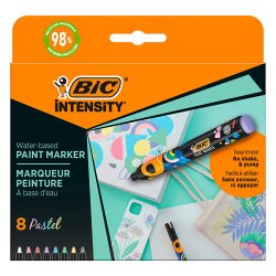 Marqueur peinture Bic Intensity couleurs pastel - Pochette de 8
