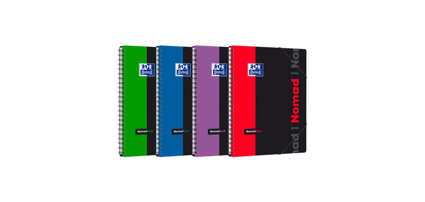 Cahier spirale Oxford Etudiants Nomadbook A4+ 24 x 32 cm grands carreaux 160 pages