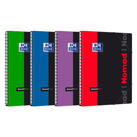 Cahier spirale Oxford Etudiants Nomadbook A4+ 24 x 32 cm grands carreaux 160 pages