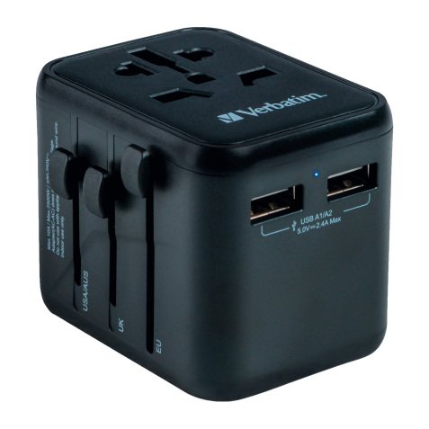 Verbatim 49543 adaptateur prise d'alimentation Universel Noir
