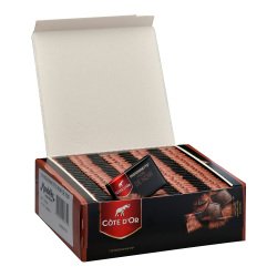Napolitains chocolat noir individuels Côte d'Or - Boîte de 1,2 kg - 120 pièces