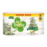 Papier toilette triple épaisseur Le Trèfle Douceur Bambou 12 maxi rouleaux = 24 rouleaux classiques