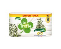Toilet paper triple layer Le Trèfle Douceur Bambou 12 maxi rolls = 24 standard rolls