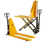 Transpallet manuale a pantografo 1000 kg, altezza max 80 cm