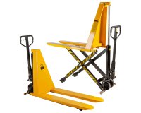 Transpallet manuale a pantografo 1000 kg, altezza max 80 cm