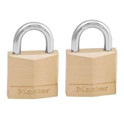 Cadenas en laiton massif 30 mm Master Lock 130EURT – Lot de 2