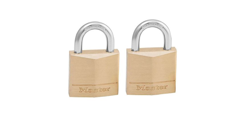 Cadenas en laiton massif 30 mm Master Lock 130EURT – Lot de 2