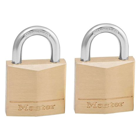 Cadenas en laiton massif 30 mm Master Lock 130EURT – Lot de 2