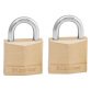 Cadenas en laiton massif 30 mm Master Lock 130EURT – Lot de 2