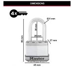 Cadenas - anse octogonale - acier - 50 mm