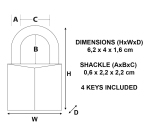 Cadenas - laiton - 40 mm - anse 22 mm