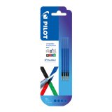 Nachfüllung für radierbaren Stift Pilot FriXion Ball Feine Spitze 0,5 mm - Packung mit 4 Blauen.