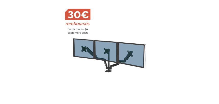 Bras support-écran triple Platinum Series Fellowes