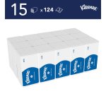 Papier essuie-mains pliage enchevêtré Kleenex Airflex Ultra 6778 - Carton de 1860