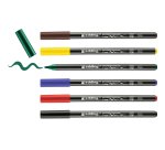 Marqueur permanent pour porcelaine Edding 4200 pointe pinceau de 1 à 4 mm - Pochette de 6
