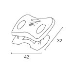 Repose-pieds Unilux Nymphéa, noir