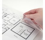 Pochette de rangement à bouton pression Rapesco A4+ transparentes - Lot de 10