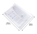Pochette de rangement à bouton pression Rapesco A4+ transparentes - Lot de 10