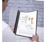 Chemise de présentation à lamelles Rapesco 22,9 x 30,9 cm noires - lot de 25