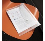 Pochette de rangement à bouton pression Rapesco A4+ transparentes - Lot de 10