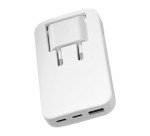 Chargeur secteur 65W Gan 3 x USB prise pliable Power T'nb