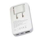 Chargeur secteur 65W Gan 3 x USB prise pliable Power T'nb