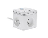 Power strip with 3 outlets + 4 USB ports T'NB.