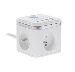 Power strip with 3 outlets + 4 USB ports T'NB.