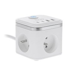 Multiprise secteur avec 3 prises + 4 ports T'NB