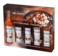 Sirops Monin Coffret collection pour Chocolats chauds et boissons gourmandes- 5 x 5 cl