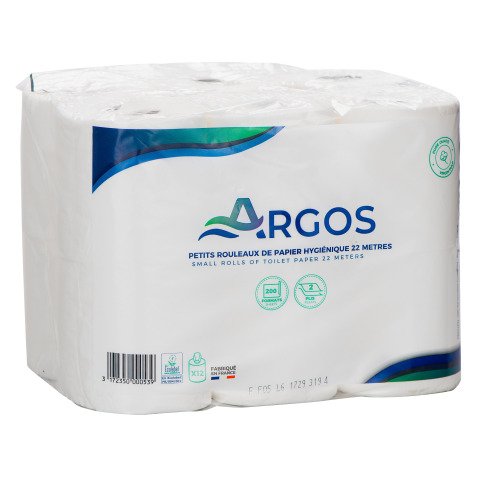 Papier toilette double épaisseur Argos - 96 rouleaux de 200 feuilles