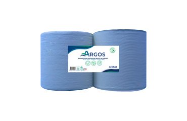 Rouleaux d'essuie-mains Argos double épaisseur bleu 195 m - Colis de 6
