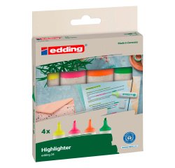 Surligneur Ecoline Edding E 24 - Pochette de 4