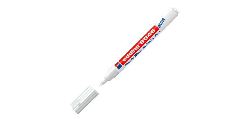 Permanent industrial marker Edding E 8046 bullet tip 1.5 to 3 mm white