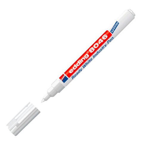 Marqueur permanent industrie Edding E 8046 pointe ogive 1,5 à 3 mm blanc