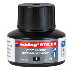 Nachfüllung für den abwischbaren Edding BTK 25 Marker, schwarz.
