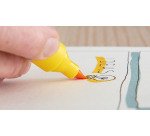 Marqueur permanent Eddind E 385 pointe pinceau flexible 1 à 5 mm - Pochette de 4