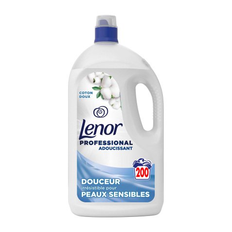 Assouplissant Lenor professional hypoallergénique - 200 lavages - Bidon de 4 L