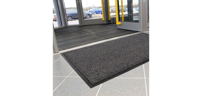Tapis d'entrée Cosmo 60 x 90 cm gris/beige