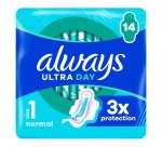 Serviettes hygiéniques Always Ultra Normal avec ailettes - Paquet de 14