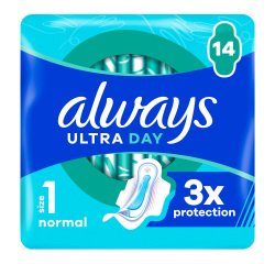 Serviettes hygiéniques Always Ultra Normal avec ailettes - Paquet de 14