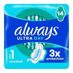 Serviettes hygiéniques Always Ultra Normal avec ailettes - Paquet de 14